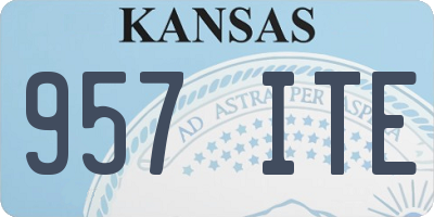 KS license plate 957ITE