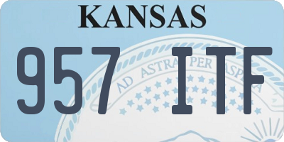 KS license plate 957ITF