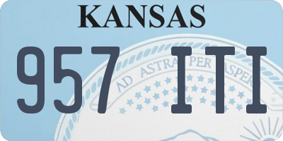 KS license plate 957ITI