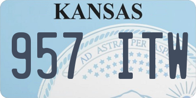 KS license plate 957ITW