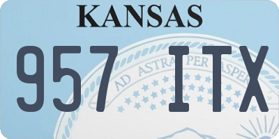 KS license plate 957ITX