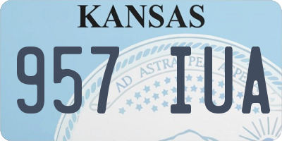 KS license plate 957IUA