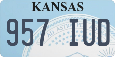 KS license plate 957IUD