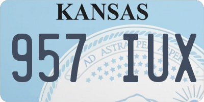 KS license plate 957IUX