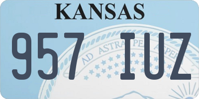 KS license plate 957IUZ