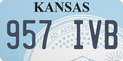 KS license plate 957IVB