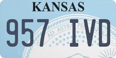 KS license plate 957IVD