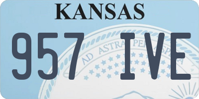 KS license plate 957IVE