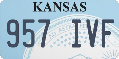 KS license plate 957IVF
