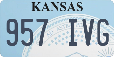 KS license plate 957IVG