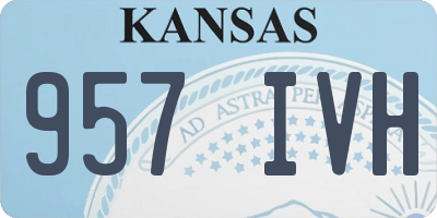 KS license plate 957IVH