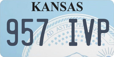 KS license plate 957IVP