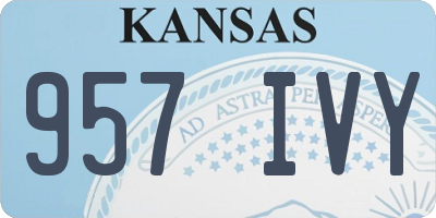 KS license plate 957IVY
