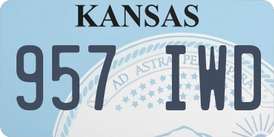 KS license plate 957IWD
