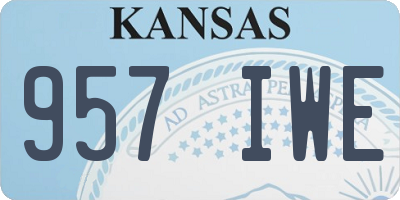 KS license plate 957IWE