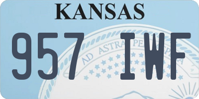 KS license plate 957IWF
