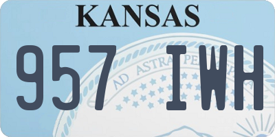 KS license plate 957IWH