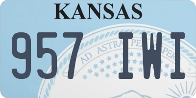 KS license plate 957IWI