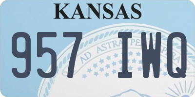 KS license plate 957IWQ