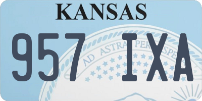 KS license plate 957IXA