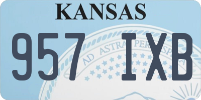 KS license plate 957IXB