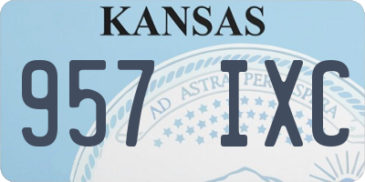 KS license plate 957IXC