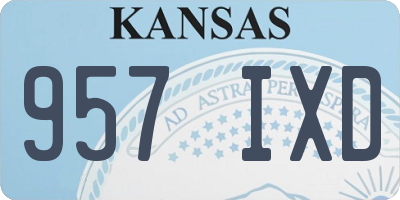 KS license plate 957IXD