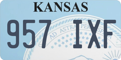 KS license plate 957IXF