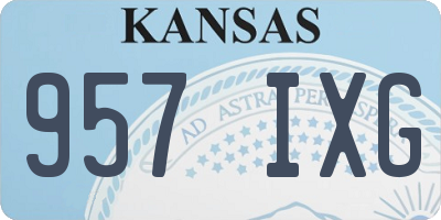KS license plate 957IXG