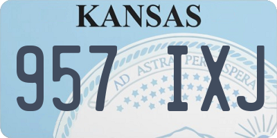 KS license plate 957IXJ
