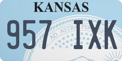 KS license plate 957IXK