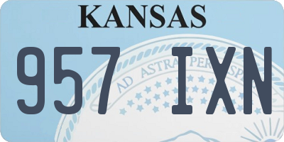 KS license plate 957IXN