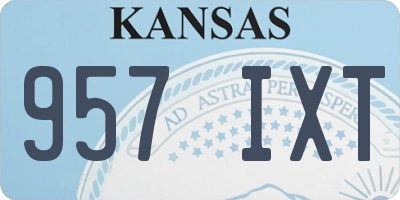 KS license plate 957IXT