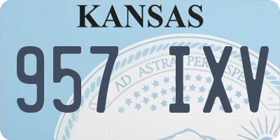 KS license plate 957IXV