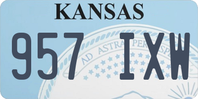 KS license plate 957IXW