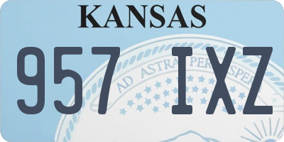 KS license plate 957IXZ