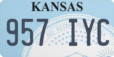 KS license plate 957IYC