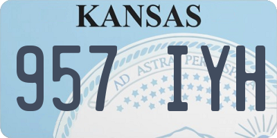 KS license plate 957IYH