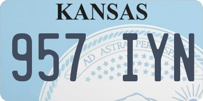 KS license plate 957IYN