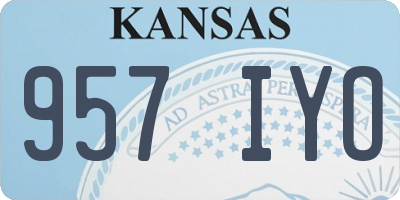KS license plate 957IYO