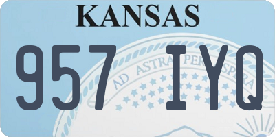 KS license plate 957IYQ