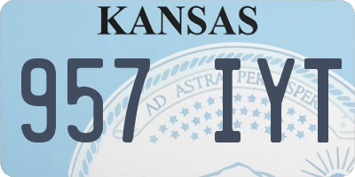 KS license plate 957IYT