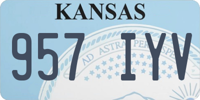 KS license plate 957IYV