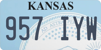 KS license plate 957IYW