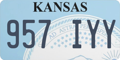 KS license plate 957IYY