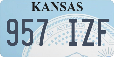 KS license plate 957IZF