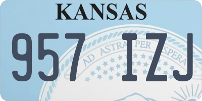 KS license plate 957IZJ