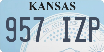 KS license plate 957IZP