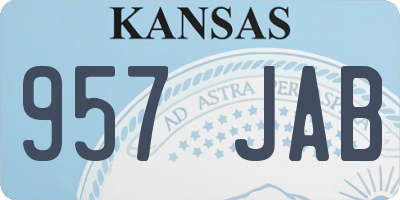 KS license plate 957JAB