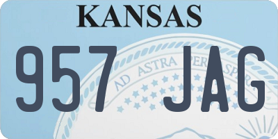 KS license plate 957JAG